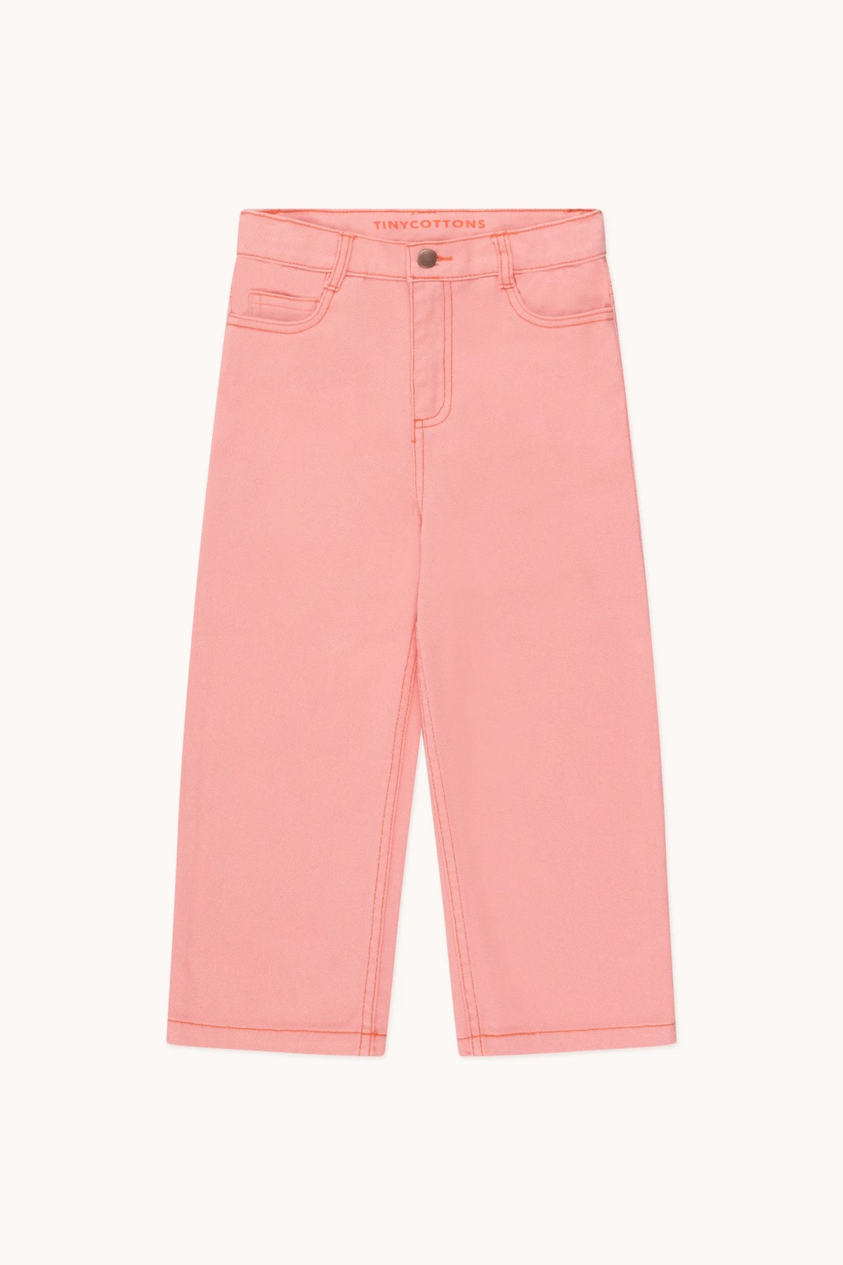 Straight contrast jeans peach, Tiny Cottons