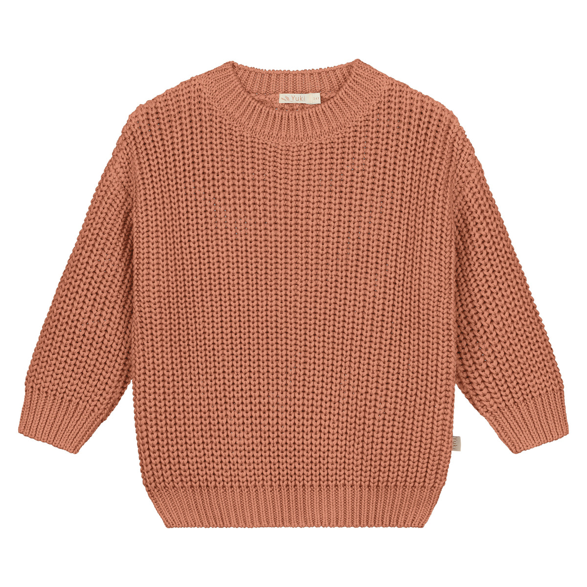 Chunky knitted sweater Brick, Yuki kidswear