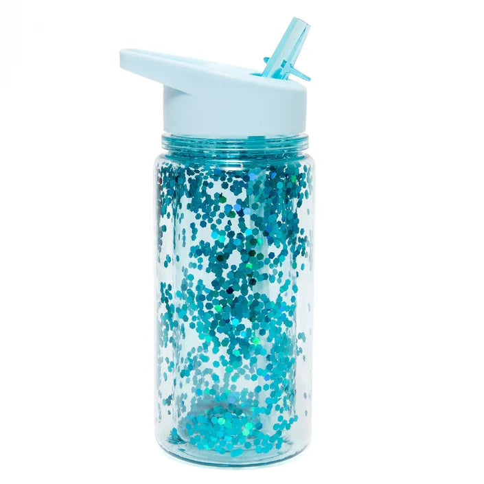 Drinking bottle glitter Aqua