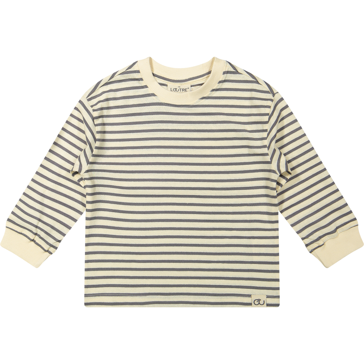 Ivar longsleeve met streep chalk/lava, Mr. Loutre