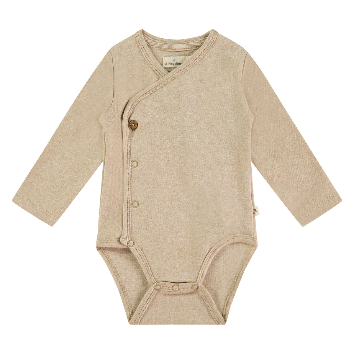 Baby longsleeve romper outmeal melange, A Tiny Story