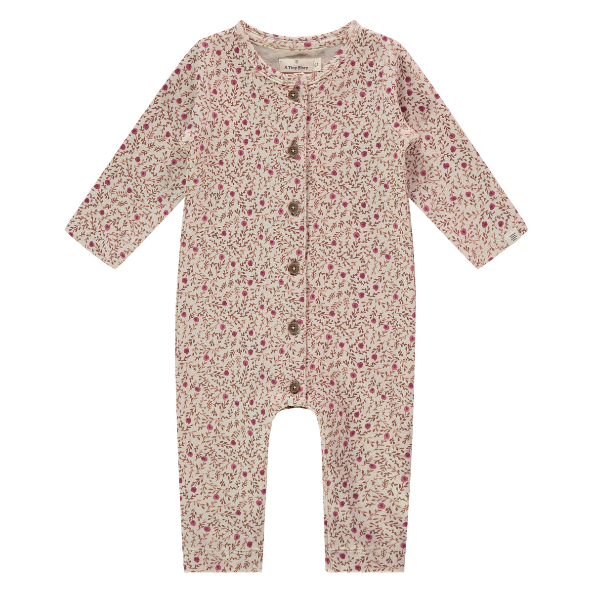 Baby suit longsleeve pearl bloem, A Tiny Story