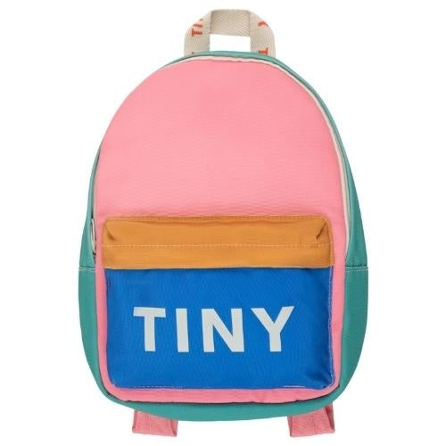 Color block backpack pink/mustard, Tiny Cottons